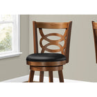 Monarch Specialties - 1251 Tabouret De Bar - Pivotant/Chêne foncé - Paquet de 2-Motif circulaire