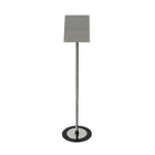 Futech FSH005S Porte-enseigne de sol paysage / portrait, 8,75 "x 11,25" enseignes, argent-Base de 12 "de diamètre, hauteur totale de 46"