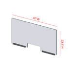Avant de pare-haleine modulaire Mark Maker - Acrylique transparent 1/4" - panneau de 42" Lx23,5"H - 2 rails inférieurs de 12"-Fabriqué à partir d'acrylique transparent de 1/4".