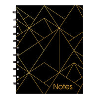 Blueline – Cahier MiracleBind Collection Or – 11 po x 9-1/16 po – Noir – 58 Feuilles-Pages microperforées blanches