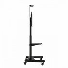 North Bayou - Support mobile de téléviseur avec tablette ajustable, pour téléviseursde 55 à 80 po-VESA de 200x200mm/400x200/400x400mm/800x500mm