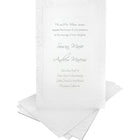 Gartner Studios® – Trousse d'invitations de mariage, 5 1/2 po x 8 1/2 po, blanc avec bordure à motif tourbillon nacré, paq./50-Bordure à motif tourbillon nacré sur blanc