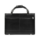 Ashlin® – Mallette mince WINCHESTER, deux poignées et une bandoulière, noir (P7314-MM08-01)-Les poches intérieures incluent 4 pochettes pour cartes et des brides pour stylos