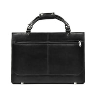 Ashlin® – Mallette mince WINCHESTER, deux poignées et une bandoulière, noir (P7314-MM08-01)-Les poches intérieures incluent 4 pochettes pour cartes et des brides pour stylos