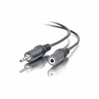 C2G – Câble audio mâle à femelles 40408 de 12 pi-Connecteurs stéréo mâles de 3,5 mm et stéréo femelle de 3,5 mm pour établir une connexion fluide