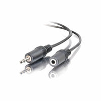 C2G – Câble audio mâle à femelles 40408 de 12 pi-Connecteurs stéréo mâles de 3,5 mm et stéréo femelle de 3,5 mm pour établir une connexion fluide