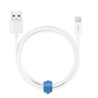 Blu Element – Câble de chargement/synchronisation Lightning USB tressé, 4 pi, blanc (B4MFIWH)-Conception tressée très durable et résistante à l'usure et à la déchirure