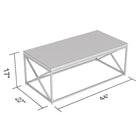 Safdie & Co. 44L Table De Salon - Verre Métal - Noir-Se marie bien avec n'importe quel décor
