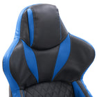 Chaise de jeu Nightshade de CorLiving - Noir et bleu-Réglages multidirectionnels de l’accoudoir