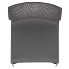Flash Furniture - Chaise empilable grise à dossier complet de la série HERCULES, cadre enduit de poudre noire, paquet de 5-Cadre de base traîneau enduit de poudre noire avec glissières de plancher en plastique