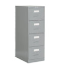 Staples – Classeur vertical format légal, 4 tiroirs, gris-Suspension à roulements à billes entièrement progressive pour un fonctionnement tout en douceur