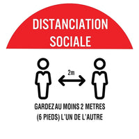 Décalque de sol Mark Maker, 12 "de diamètre, distance sociale-Décollez et collez les autocollants de tapis amovibles