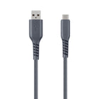 Basic Tech - Câble USB-C Tressé de 6 pi - Charbon-Tressé pour plus de durabilité