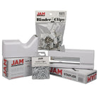 JAM Paper – Trousse de démarrage pour bureau, blanc (338756wh)-Comprend des trombones, des pinces relieuses, un distributeur de ruban, une agrafeuse et des agrafes