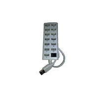 MMNOX – Concentrateur USB 2.0 à 13 ports UH045 avec commutateur, blanc (AS-MX-UH045W)-Concentrateur USB à 13 ports