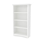 South Shore – Bibliothèque à 4 tablettes de la collection Artwork, blanc pur (10219)-4 espaces de rangement ouverts, pratiques et accessibles, séparés par 1 tablette fixe et 2 tablettes ajustables pouvant supporter jusqu’à 25 lb