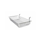 Eddie's - Panier metallique pour murs à claire-voie et grilles - 12 po l x 24 po H x 4 po P - Chrome - 3 par paquet-Panier metallique pour murs à claire-voie et grilles