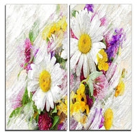 Designart – Impression sur toile, bouquet de fleurs sauvages, 40 larg. x 40 haut. (po), 2 panneaux (PT3436-40-40)-Impression