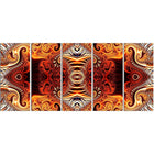 Designart – Imprimé moderne sur toile, symétrie dorée et argentée, 5 panneaux (PT3083-401)-Impression