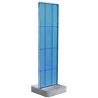 Azar Displays – Présentoir à 4 panneaux perforés, base piédestal, bleu (700770-BLU)-Montage de présentoir à panneaux perforés