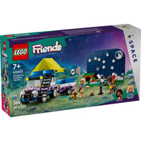 LEGO - Friends - Véhicule de camping observant les étoiles - 364 Pièces-Ensemble de camping pour observer les étoiles avec un véhicule 4x4, une remorque, une tente et un télescope jouet