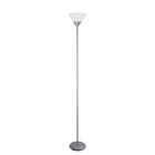 Simple Designs – Lampe de sol incandescente, argenté (LF1011-SLV)-Base en métal de type torchère