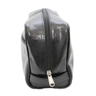 Designer Ashlin  De rasage à fermeture éclair Payton Top  Cuir végétalien  Noir-Section principale zippée supérieure.