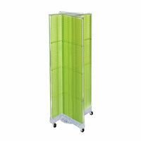 Azar Displays – Présentoir de plancher rotatif à panneaux perforés, 60 x 16 po, vert (700421-GRE)-En panneau perforé