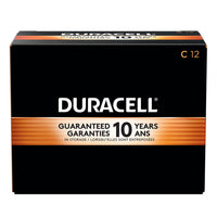 Piles alcalines C 9 V Coppetop de Duracell, paquet de 12-BATTERIES LONGUE DURÉE CONÇUES POUR ÊTRE FIABLES : Les piles alcalines Duracell Coppertop offrent une puissance et une performance durables sur lesquelles vous pouvez compter pour vos appareils électroniques à la maison ou en déplacement