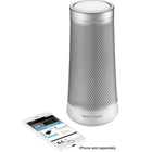 Harman Kardon - Haut-parleur à commande vocale Invoke - Argent-Invoke offre un son exceptionnel et, grâce à l'intelligence de Cortana, vous pouvez contrôler vocalement votre musique et vos appareils domestiques intelligents, créer des rappels et des listes, gérer les horaires, obtenir des réponses aux questions, passer et recevoir des appels mains libres avec Skype, et plus encore