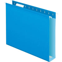 Pendaflex Chemises suspendues renforcées très grande capacité, expansion de 2 po, format lettre, bleu, 10/boîte-Lisières de renforcement en polylaminé au niveau des bordures supérieures et au fond de la chemise, pour une durabilité supérieure