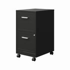 Hirsh - Classeur vertical de 18 po à 2 tiroirs, mobile et pratique - noir-Suspension à glissière brevetée souple