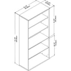 Bibliothèque 72.8 haut. (po) à 5 tablettes Studio C de Mobilier d’entreprise Bush - gris platine (SCB136PG)-Construction de qualité offrant une résistance supérieure aux rayures et aux taches