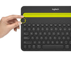 Logitech - K480 Clavier Sans Fil Multidispositif - Noir-Support Intégré : Un support pour téléphone/tablette au bon angle pour lire lorsque vous tapez. Convient à la plupart des téléphones/tablettes jusqu'à 10,5mm d'épaisseur et 258 mm de largeur