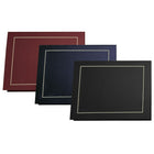 Porte-certificats St. James Classique, toile, bourgogne, métallisation de ton or, 5/emb.-Fentes pour insérer des certificats de 216 x 279 mm (8 1/2 x 11 po)