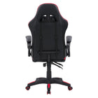 Chaise de jeu Ravagers de CorLiving - Noir/Rouge-Le tissu en PVC de haute qualité est durable et facile à nettoyer