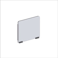Côté pare-haleine modulaire Mark Maker - Acrylique transparent 1/4" - panneau L 23,5"xH 23,5" - 2 traverses inférieures de 4"-Nos côtés modulaires transparents doivent être combinés avec les façades modulaires comme une extension pour une protection supplémentaire.