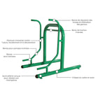 Stamina - Station de fitness multifonction extérieur - vert-Protégée des rayons UV, des éclats et de la corrosion par une peinture innovante qui permet de conserver la couleur éclatante du produit