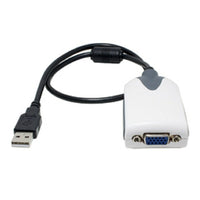 C2G - Adaptateur Displayport mâle 8In vers HDMI ou VGA femelle, blanc-Adaptateur vidéo noir 8in USB 2,0 (A) mâle vers VGA femelle