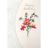 MILLBROOK - Carte de souhaits Enveloppes - 5-3/8 po L x 7-3/4 po H - Fleurs rouges et jaunes - Paquet de 18-Cartes de qualite style boutique