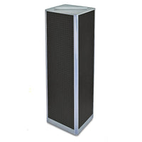 Azar Displays – Présentoir de plancher pivotant à panneaux perforés sur 4 côtés, 60 x 16 po, noir (700405-BLK)-Tour carrée pivotante