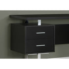Monarch Specialties - 7080 Bureau 60 po L - Metal Argent/Espresso-La configuration réversible permet une installation à gauche ou à droite selon vos besoins.