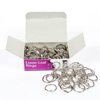 Charles Leonard – Anneaux pour feuilles mobiles plaqués nickel, 0,75 po, 200/paquet (CHLR19)-Anneaux polyvalents, convenant pour les échantillons et le matériel volumineux en feuille. Fermeture à cliquet de précision.