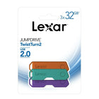 Lexar - Clé USB 2.0 JumpDrive TwistTurn2, 32 Go, paq./3-USB 2.0