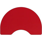 Flash Furniture – Table d’activités haricot, 48 x 96 po, surface stratifiée haute pression de 1,25 po, pattes réglables, rouge-Forme : haricot