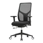 Raynor - Haut Du Dos Exécutif Chaise De Maille, Noir-Réglage à cliquet de la hauteur du dossier