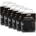 JAM Paper – Trombones standard, noir, 6 paquets de 100, total de 600 (2183750g)-Noir
