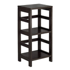 Winsome – Tablette de rangement Leo, livres, 2 étages, étroit, espresso-Au style classique et robuste, cette étagère de rangement marie à la fois style et commodité. Les deux sections peuvent parfaitement contenir le petit panier de rangement espresso. Combinez-la avec d’autres étagères de rangement au fini espresso.