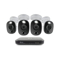 Système de sécurité Swann DVR 4K Ultra HD  avec 4 caméras Bullet à détection chaleur et mouvement-La chaleur et mouvement activent les voyants d'avertissement du capteur, vous aidant à dissuader les intrus potentiels