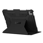 UAG - Étui Folio Robuste Metropolis Noir pour iPad Air 4 Gen/iPad Pro 11 2020/iPad Pro 11 - Noir-Construction légère plume et support réglable avec couverture folio réveil / sommeil automatique